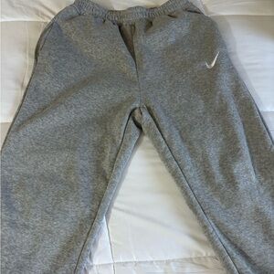 Nike Gray Fleece pants  with White Swoosh